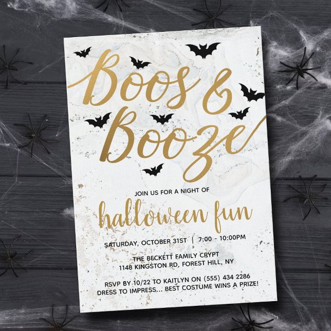 Boos & Booze Halloween Party Invitation (Creator Uploaded)