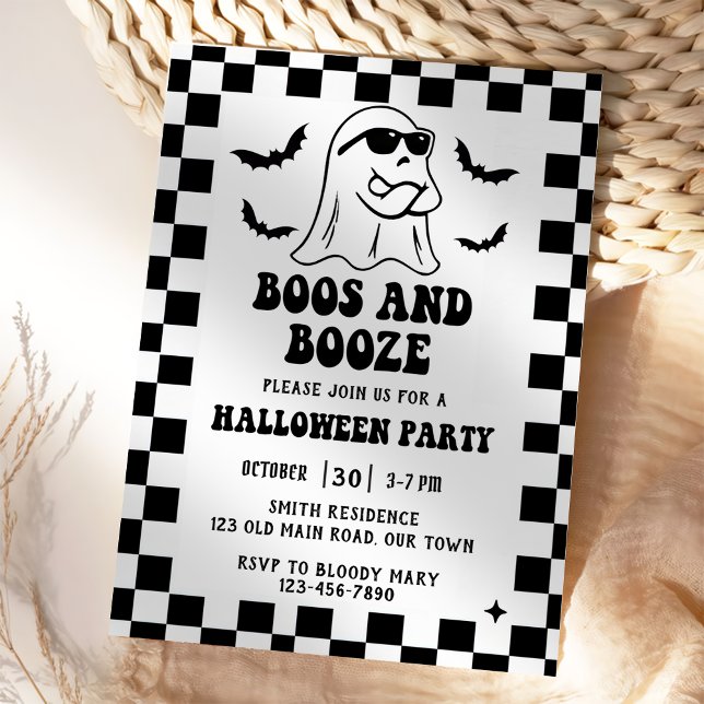 Boos & Booze Halloween Party Invitation (Creator Uploaded)