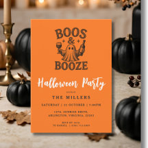 Boos & Booze Vintage Ghost Halloween Party