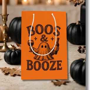 Boos & Booze Vintage Ghost Medium Gift Bag