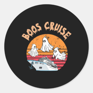 Boos Cruise Trip Funny Halloween Costumes Matching Classic Round Sticker