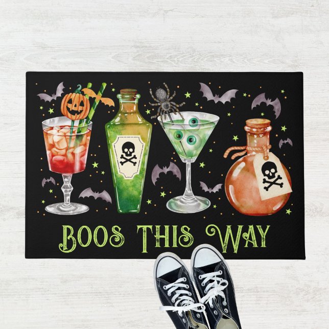 Boos This Way Halloween Cocktail Party Doormat (Boos This Way Halloween Cocktail Party Doormat)