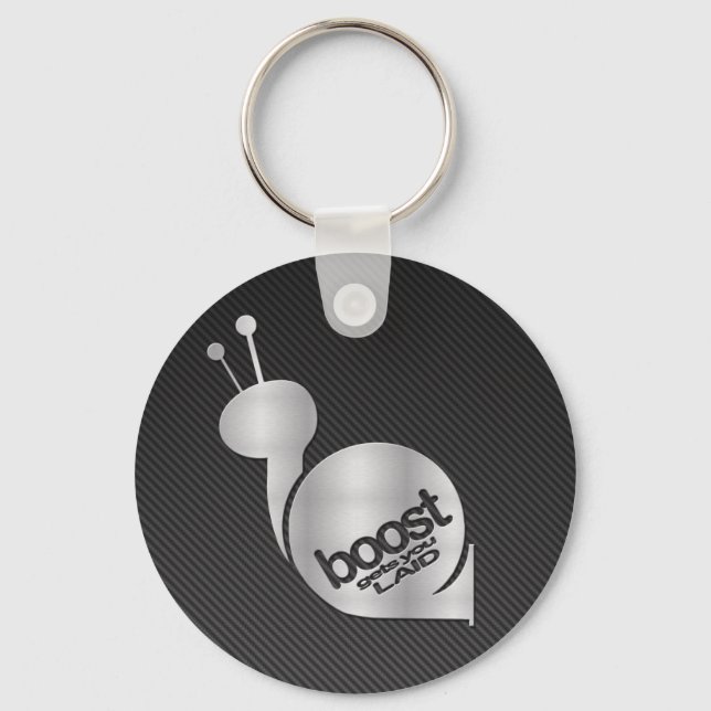 boost snail in silver key ring (Front)
