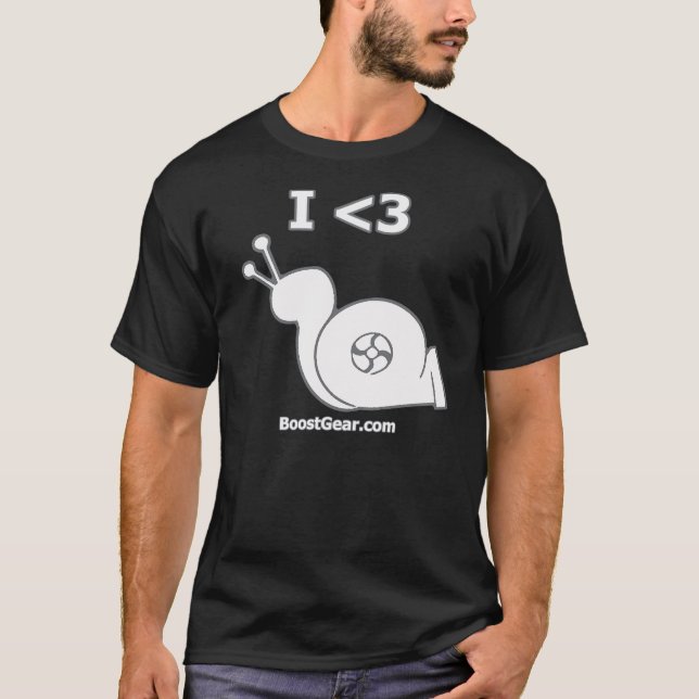 BoostGear - I Heart Turbo Snail T-Shirt (Front)