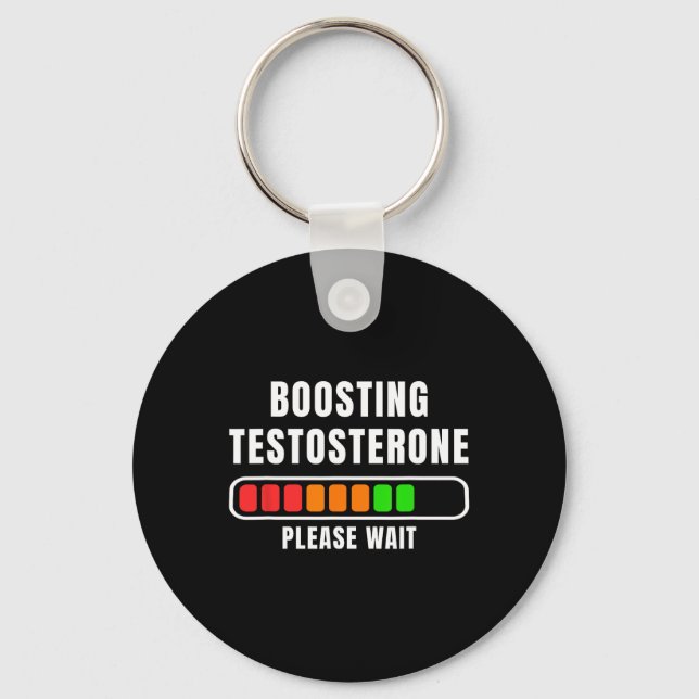 Boosting Testosterone Loading  Key Ring (Front)