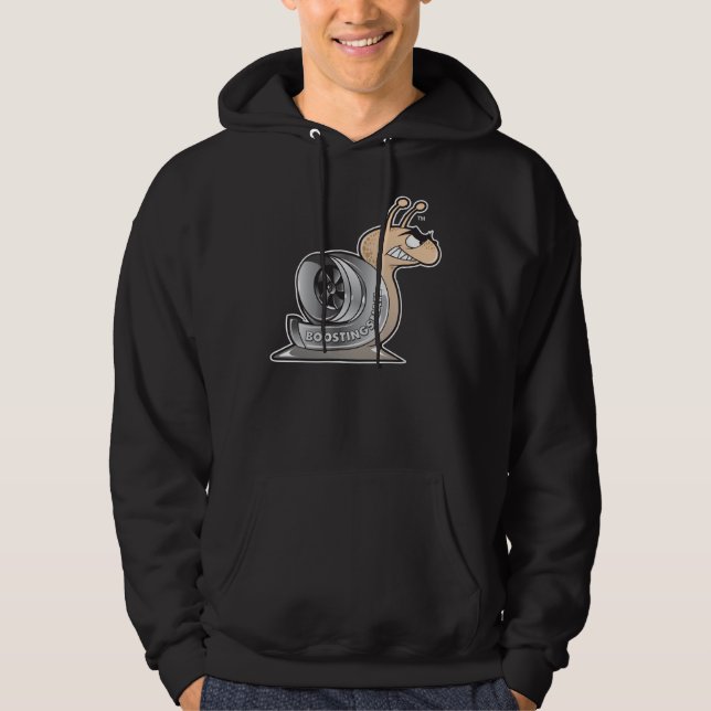 BoostingSnail Logo Hoodie BLACK (Front)