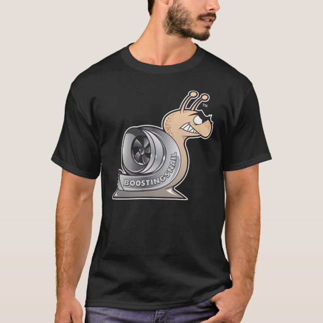 BoostingSnail Logo T-Shirt BLACK (Front)