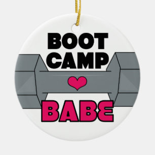 Boot Camp Babe Ceramic Tree Decoration
