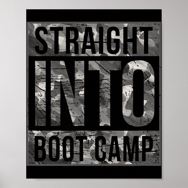 Boot Camp Basic Training Shirt For New Military Re Poster (Front)