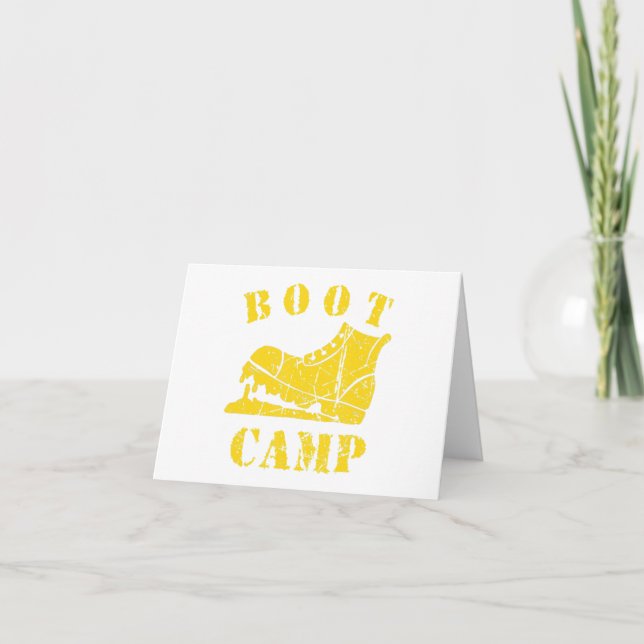 Boot Camp Military Bootcamp Fitness Workout Distre Card (Front)