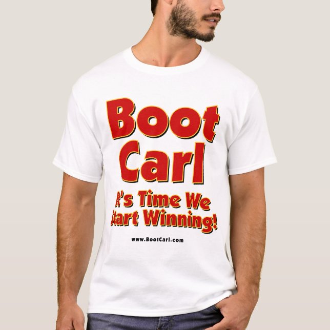 Boot Carl - White T-shirt (Front)