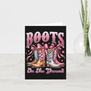 Boot Cowboy Western Cowgirl Pink Leopard Boots On  Card