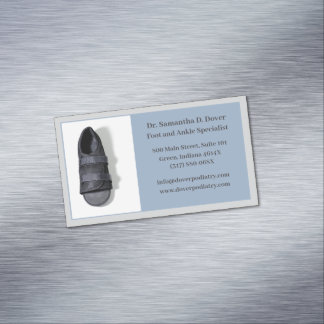 Boot Grey Foot Doctor Podiatry Podiatrist Medical Magnetic Business Card
