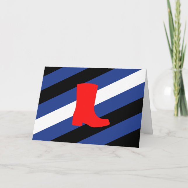 Boot Pride Flag Card (Front)