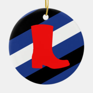Boot Pride Flag Ceramic Tree Decoration