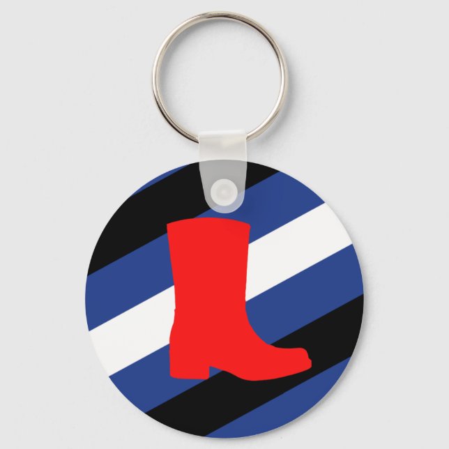 Boot Pride Flag Key Ring (Front)