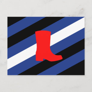Boot Pride Flag Postcard