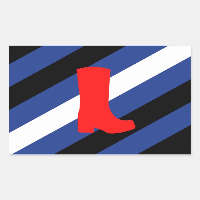 Boot Pride Flag Rectangular Sticker (Front)
