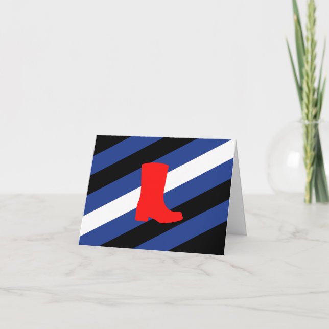 Boot Pride Flag Thank You Card (Front)