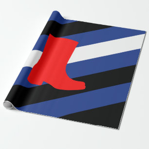 Boot Pride Flag Wrapping Paper