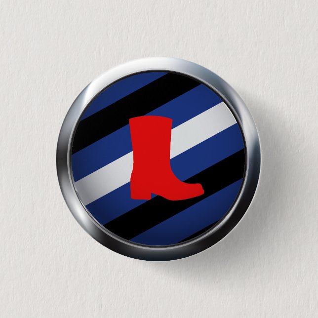 BOOT PRIDE MEDALLION 3 CM ROUND BADGE (Front)