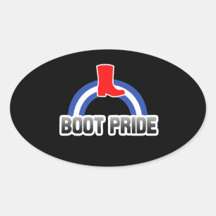 Boot Pride Oval Sticker