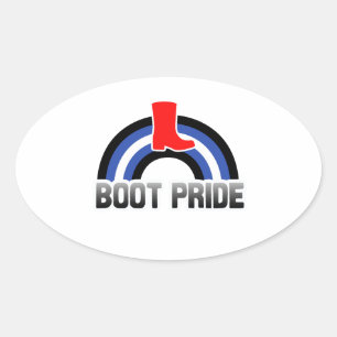 Boot Pride Oval Sticker