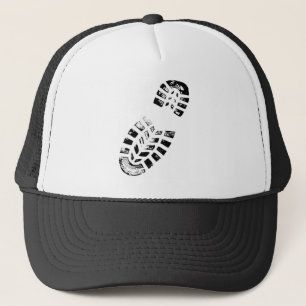boot print trucker hat