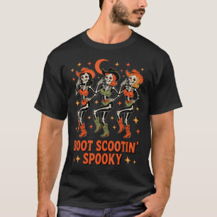 Boot Scootin Cowgirl Spooky Western Line Dance T-Shirt