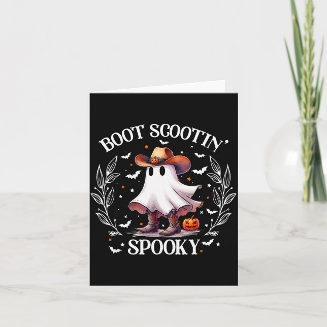 Boot Scootin Soky Retro Western Funny Halloween Cu Card (Front)