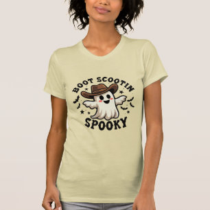 Boot Scootin' Spooky Cowboy Ghost Halloween T-Shirt