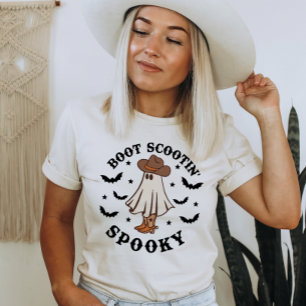 Boot Scootin Spooky Cute Halloween Ghost T-Shirt