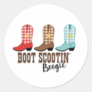 Boot Scooting Boogie Classic Round Sticker