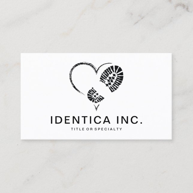 boot stomp heart business card (Front)