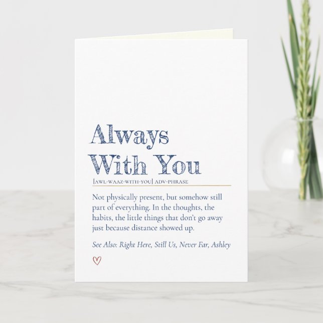 Bootcamp Letter From Home, Always with You Card (Front)