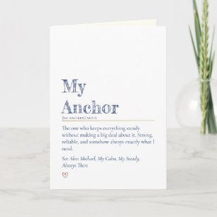 Bootcamp Letter From Home, My Anchor Definition Card