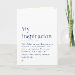 Bootcamp Letter From Home, My Inspiration Card