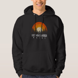 Boothbay Harbor Maine ME  Retro Vintage 80s 90s Hoodie