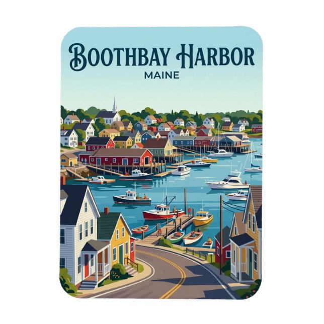 Boothbay Harbour USA Magnet (Vertical)