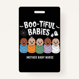 Bootiful Babies Mother Baby Nurse Halloween  ID Badge