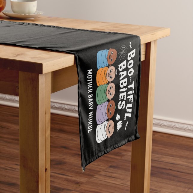 Bootiful Babies Mother Baby Nurse Halloween  Short Table Runner (In Situ)