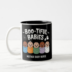 Bootiful Babies Mother Baby Nurse Halloween Two-Tone Coffee Mug