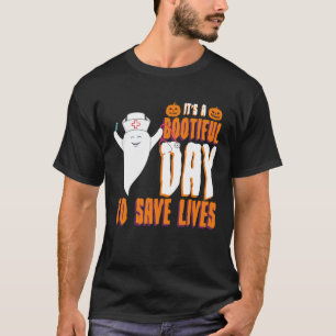 Bootiful Day To Saves Lives Halloween Nurse T-Shirt