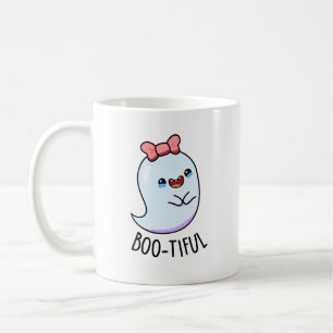 Bootiful Funny Girly Halloween Ghost Pun  Coffee Mug