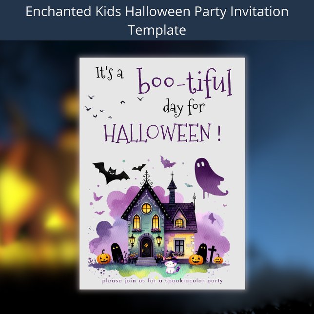 Bootiful Halloween Kids Costume Spooky Party  Invitation (Creator Uploaded)