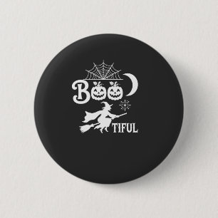 Bootiful Halloween Witch Moon Design_1 6 Cm Round Badge