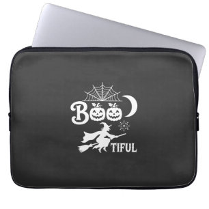 Bootiful Halloween Witch Moon Design_1 Laptop Sleeve