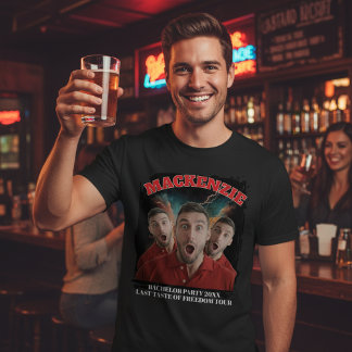 Bootleg Concert 3 Photo and Text Personalised Fun T-Shirt