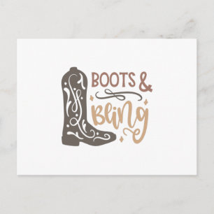 Boots and Bling Postcard