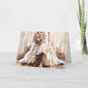 Boots and Blooms Wedding Sentiment for Brides Card
